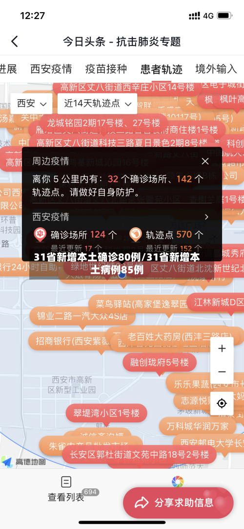 31省新增本土确诊80例/31省新增本土病例85例-第2张图片