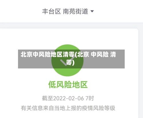 北京中风险地区清零(北京 中风险 清零)-第2张图片