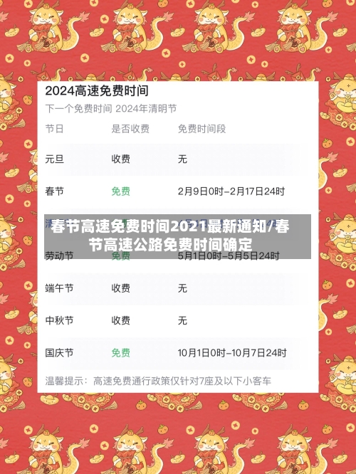 春节高速免费时间2021最新通知/春节高速公路免费时间确定-第2张图片