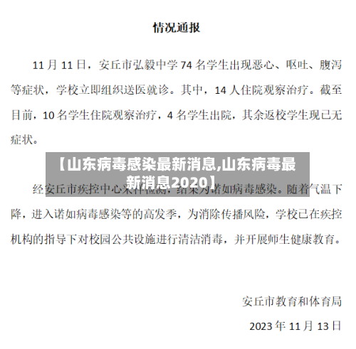 【山东病毒感染最新消息,山东病毒最新消息2020】-第3张图片
