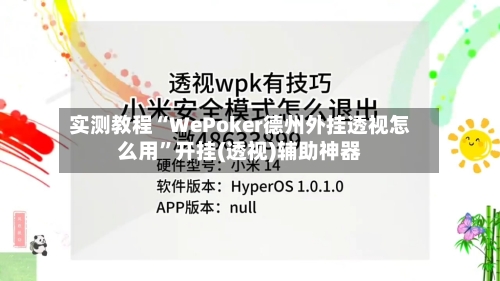 实测教程“WePoker德州外挂透视怎么用”开挂(透视)辅助神器-第2张图片