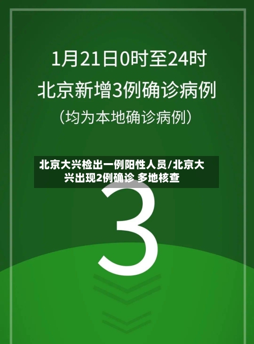 北京大兴检出一例阳性人员/北京大兴出现2例确诊 多地核查