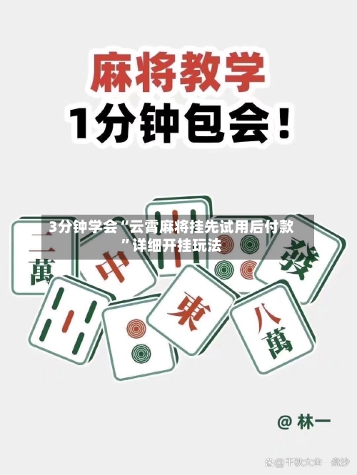 3分钟学会“云霄麻将挂先试用后付款”详细开挂玩法-第2张图片