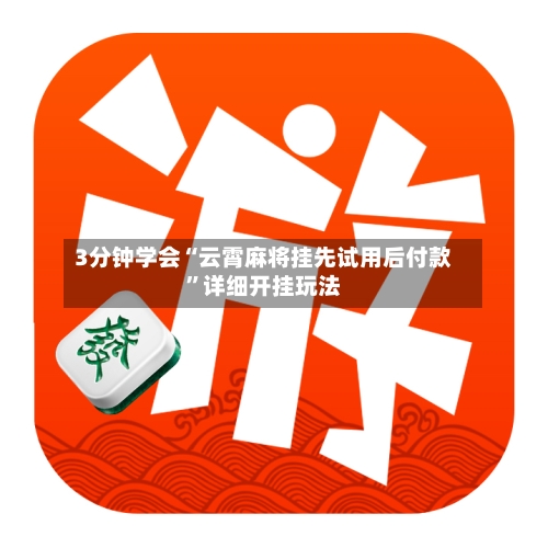 3分钟学会“云霄麻将挂先试用后付款”详细开挂玩法-第3张图片