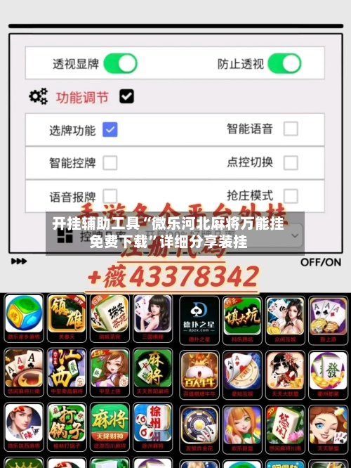 开挂辅助工具“微乐河北麻将万能挂免费下载”详细分享装挂