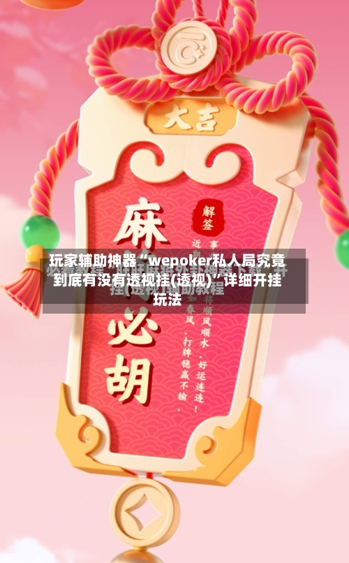 玩家辅助神器“wepoker私人局究竟到底有没有透视挂(透视)”详细开挂玩法-第2张图片