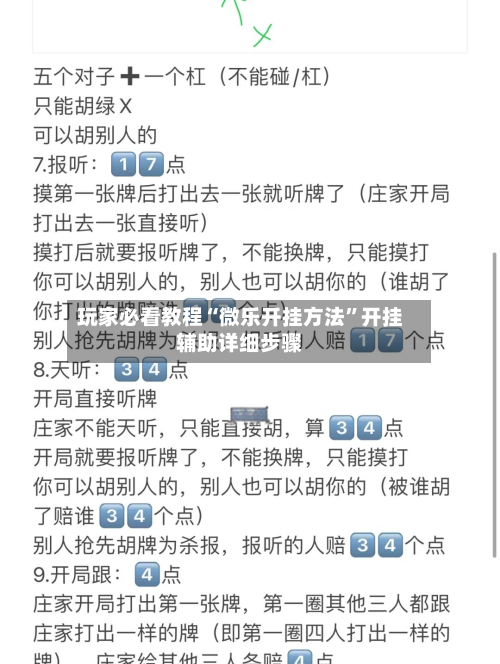 玩家必看教程“微乐开挂方法”开挂辅助详细步骤-第3张图片