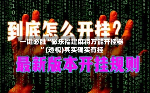 一键必胜“微乐福建麻将万能开挂器”(透视)其实确实有挂-第3张图片