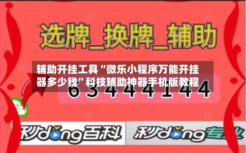 辅助开挂工具“微乐小程序万能开挂器多少钱”科技辅助神器手机版教程-第3张图片