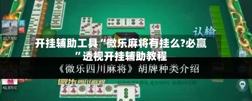 开挂辅助工具“微乐麻将有挂么?必赢”透视开挂辅助教程-第2张图片