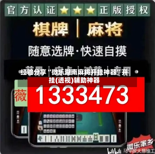 经验分享“微乐湖南麻将开挂神器”开挂(透视)辅助神器