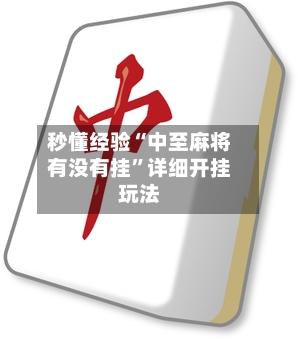 秒懂经验“中至麻将有没有挂”详细开挂玩法-第3张图片