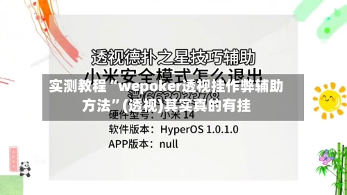 实测教程“wepoker透视挂作弊辅助方法”(透视)其实真的有挂-第2张图片