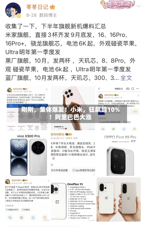 刚刚，集体爆发！小米，狂飙超10%！阿里巴巴大涨-第2张图片