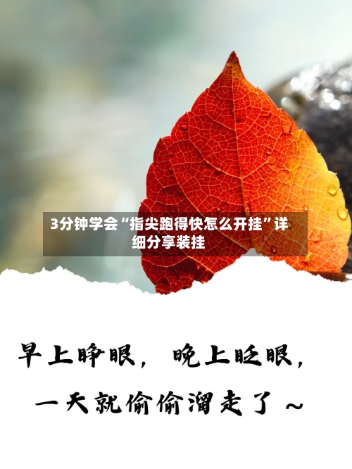 3分钟学会“指尖跑得快怎么开挂”详细分享装挂-第3张图片