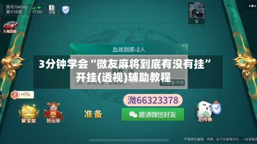 3分钟学会“微友麻将到底有没有挂”开挂(透视)辅助教程-第2张图片