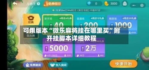 可用版本“微乐麻将挂在哪里买”附开挂脚本详细教程-第2张图片
