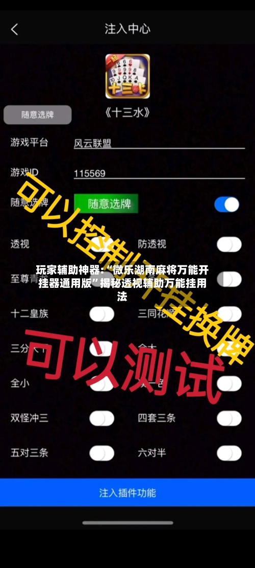 玩家辅助神器:“微乐湖南麻将万能开挂器通用版	”揭秘透视辅助万能挂用法-第2张图片