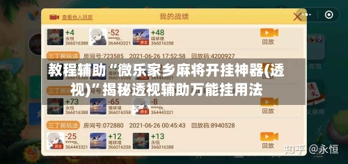 教程辅助“微乐家乡麻将开挂神器(透视)”揭秘透视辅助万能挂用法-第2张图片