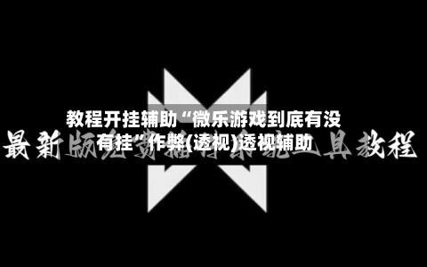 教程开挂辅助“微乐游戏到底有没有挂”作弊(透视)透视辅助-第3张图片