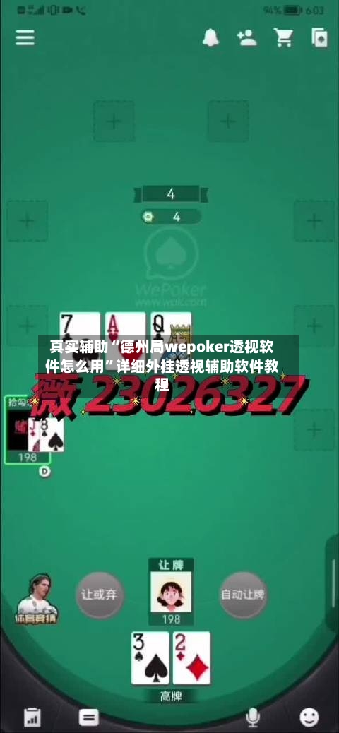 真实辅助“德州局wepoker透视软件怎么用”详细外挂透视辅助软件教程-第3张图片
