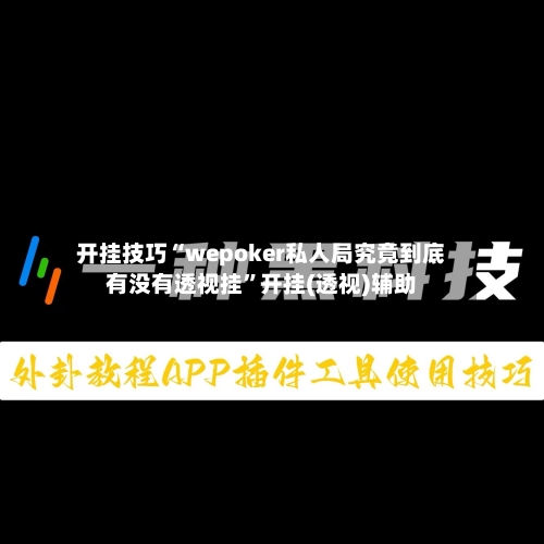 开挂技巧“wepoker私人局究竟到底有没有透视挂	”开挂(透视)辅助-第2张图片