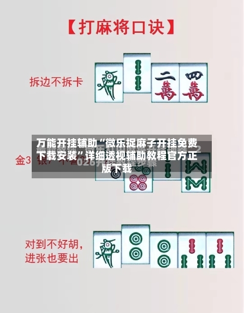 万能开挂辅助“微乐捉麻子开挂免费下载安装”详细透视辅助教程官方正版下载-第3张图片