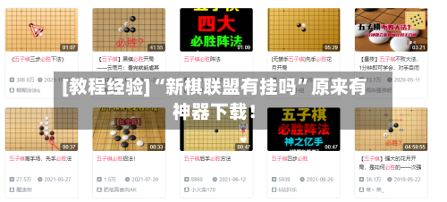 [教程经验]“新棋联盟有挂吗	”原来有神器下载！-第2张图片
