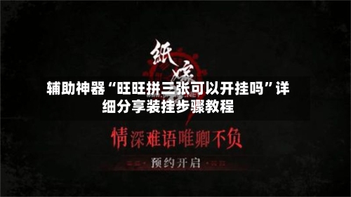 辅助神器“旺旺拼三张可以开挂吗”详细分享装挂步骤教程-第3张图片
