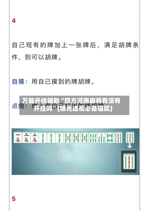 万能开挂辅助“四方河南麻将有没有开挂吗”(曝光透视必备猫腻)-第2张图片