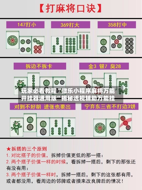 玩家必看教程“微乐小程序麻将万能开挂器通用版”揭秘透视辅助万能挂-第3张图片
