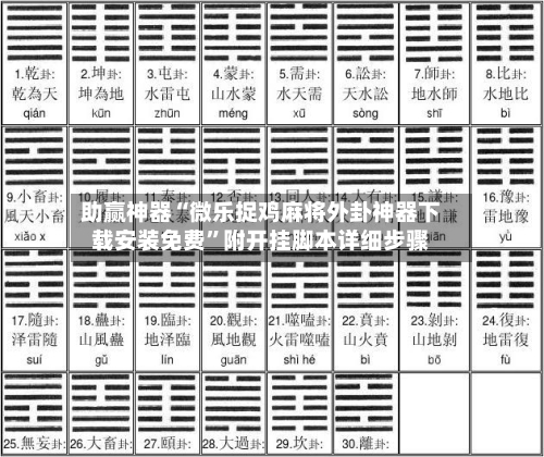助赢神器“微乐捉鸡麻将外卦神器下载安装免费”附开挂脚本详细步骤-第2张图片