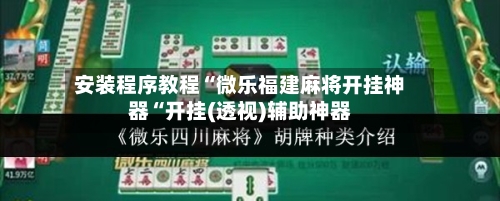 安装程序教程“微乐福建麻将开挂神器“开挂(透视)辅助神器