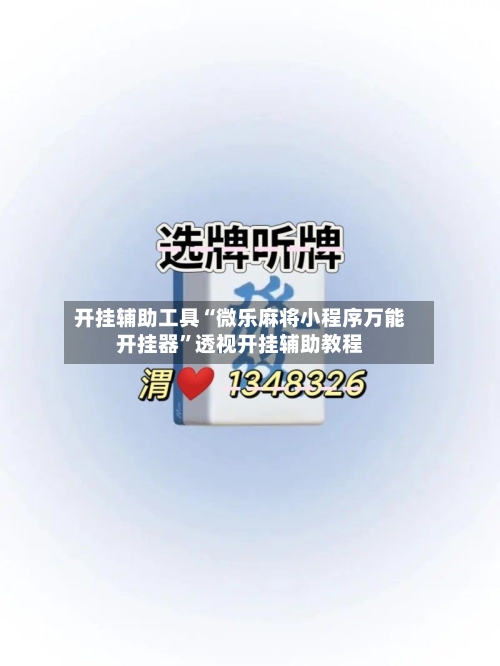 开挂辅助工具“微乐麻将小程序万能开挂器	”透视开挂辅助教程-第2张图片