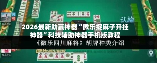 2026最新助赢神器“微乐捉麻子开挂神器	”科技辅助神器手机版教程-第2张图片