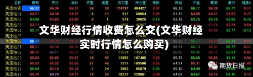 文华财经行情收费怎么交(文华财经实时行情怎么购买)