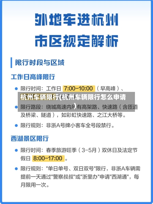杭州车辆限行(杭州车辆限行怎么申请)