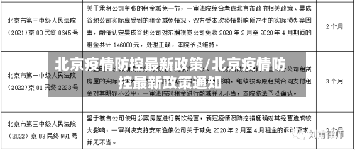 北京疫情防控最新政策/北京疫情防控最新政策通知
