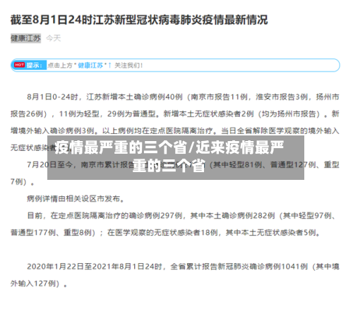 疫情最严重的三个省/近来疫情最严重的三个省