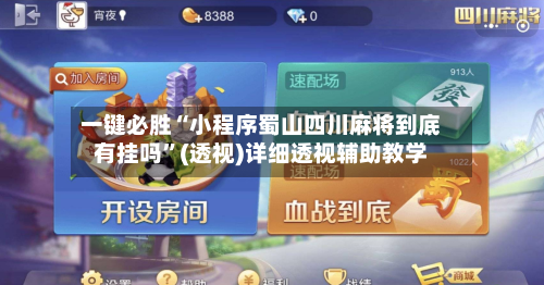 一键必胜“小程序蜀山四川麻将到底有挂吗”(透视)详细透视辅助教学