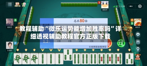 教程辅助“微乐运势能增加胜率吗”详细透视辅助教程官方正版下载