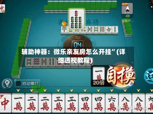 辅助神器：微乐亲友房怎么开挂”(详细透视教程)