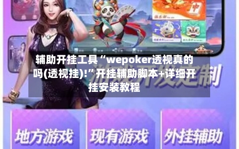 辅助开挂工具“wepoker透视真的吗(透视挂)!”开挂辅助脚本+详细开挂安装教程