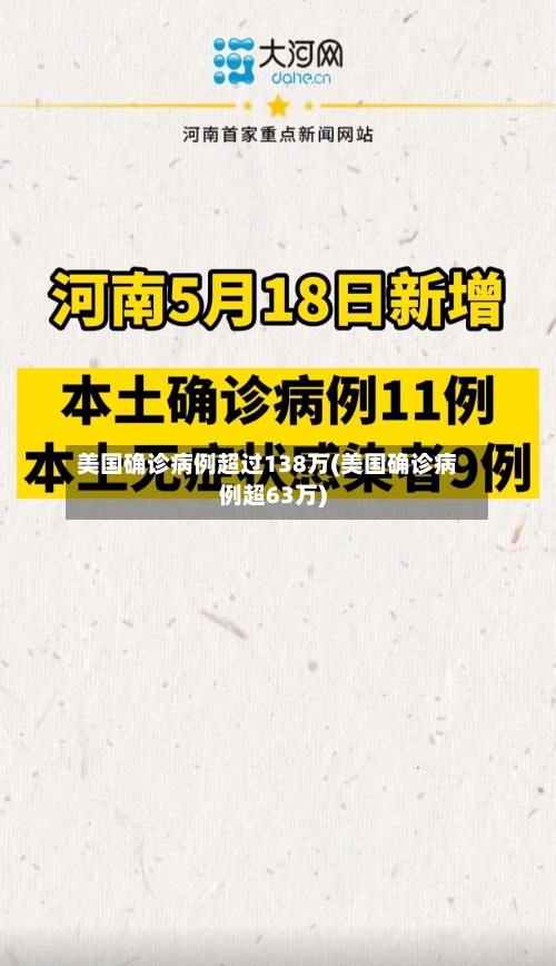 美国确诊病例超过138万(美国确诊病例超63万)