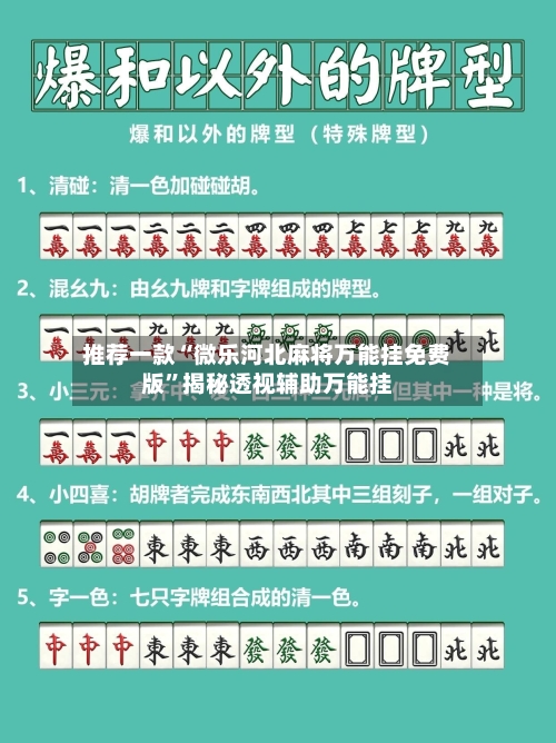 推荐一款“微乐河北麻将万能挂免费版”揭秘透视辅助万能挂-第1张图片