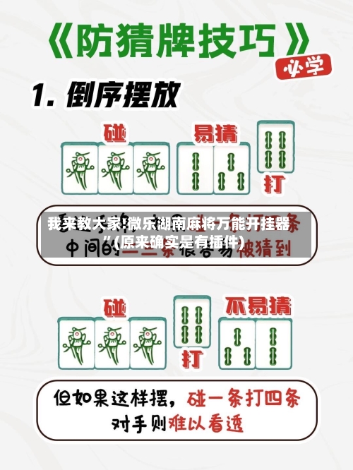 我来教大家!微乐湖南麻将万能开挂器”(原来确实是有插件)