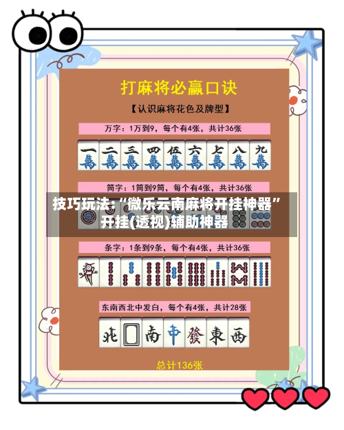 技巧玩法:“微乐云南麻将开挂神器”开挂(透视)辅助神器