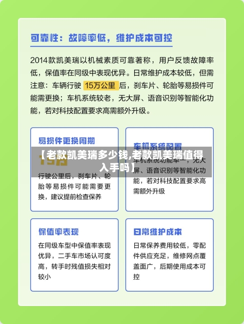 【老款凯美瑞多少钱,老款凯美瑞值得入手吗】