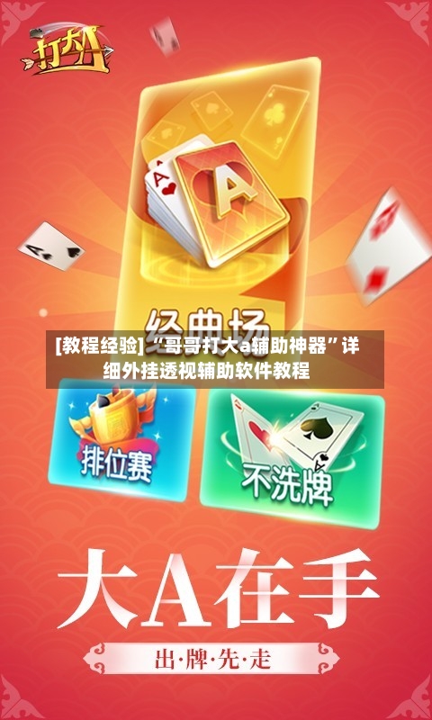 [教程经验] “哥哥打大a辅助神器”详细外挂透视辅助软件教程
