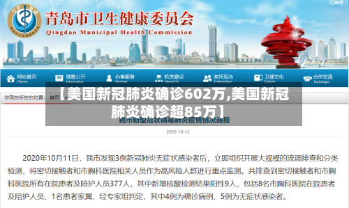 【美国新冠肺炎确诊602万,美国新冠肺炎确诊超85万】